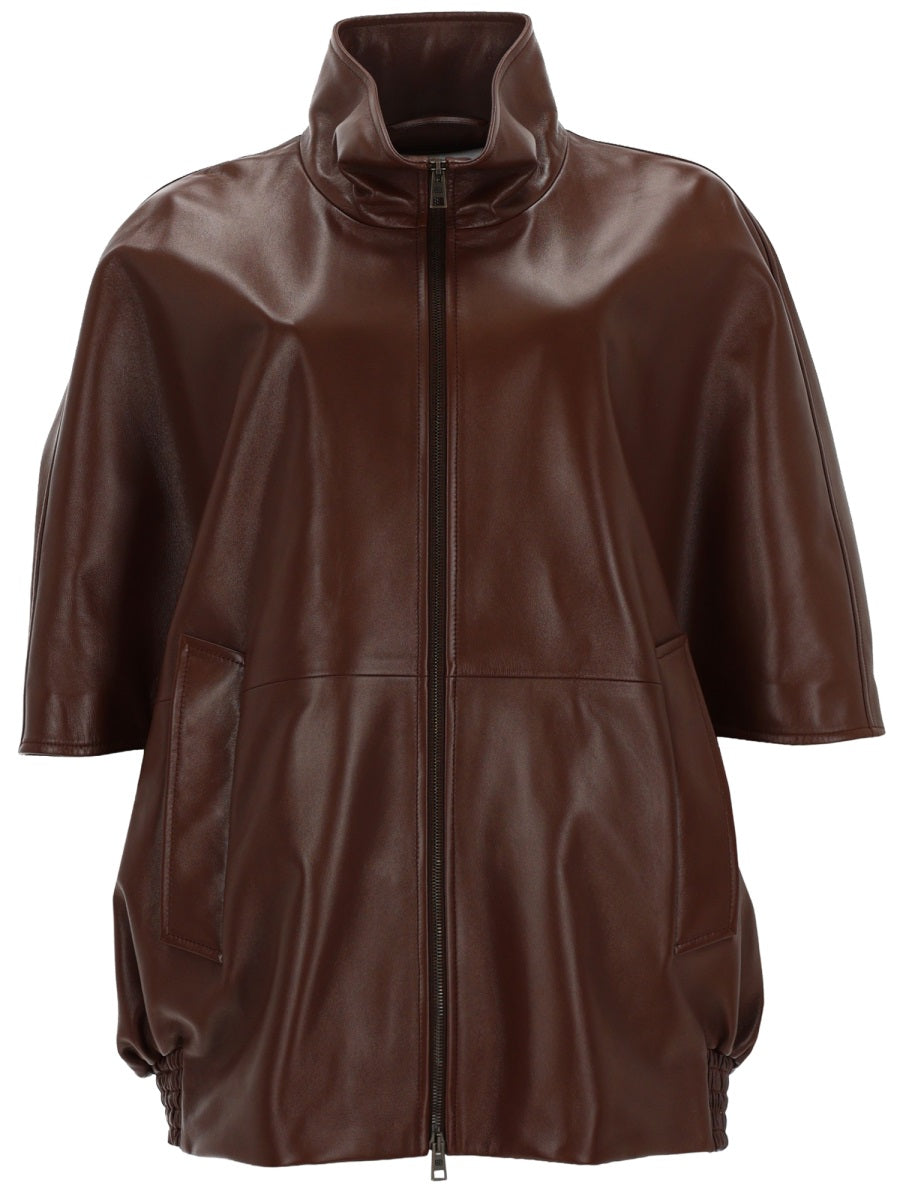 Balenciaga Women Giacca In Pelle Con Zip BALENCIAGA
