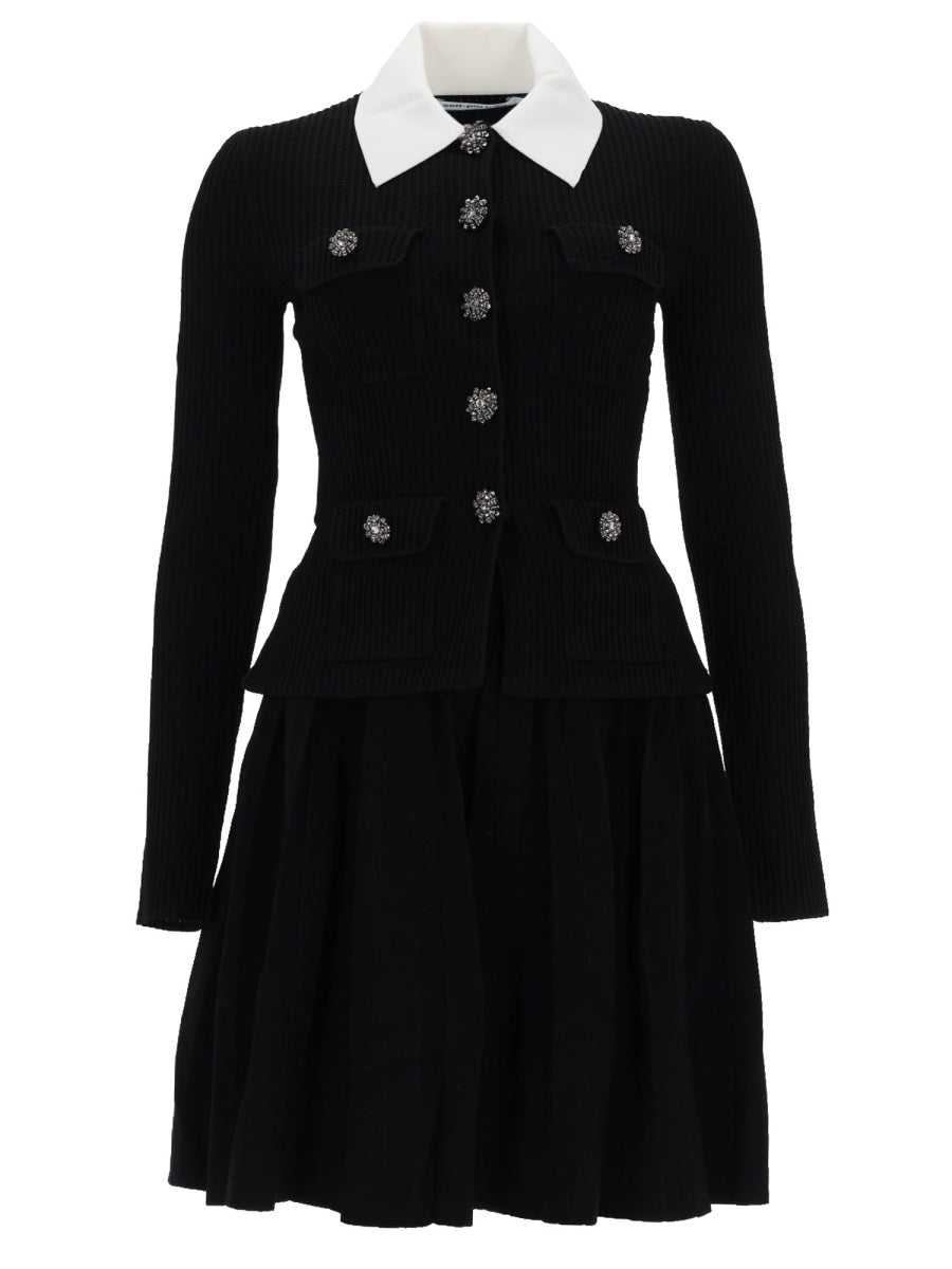 Self-Portrait Women Mini Dress With Contrasting Collar SELF-PORTRAIT