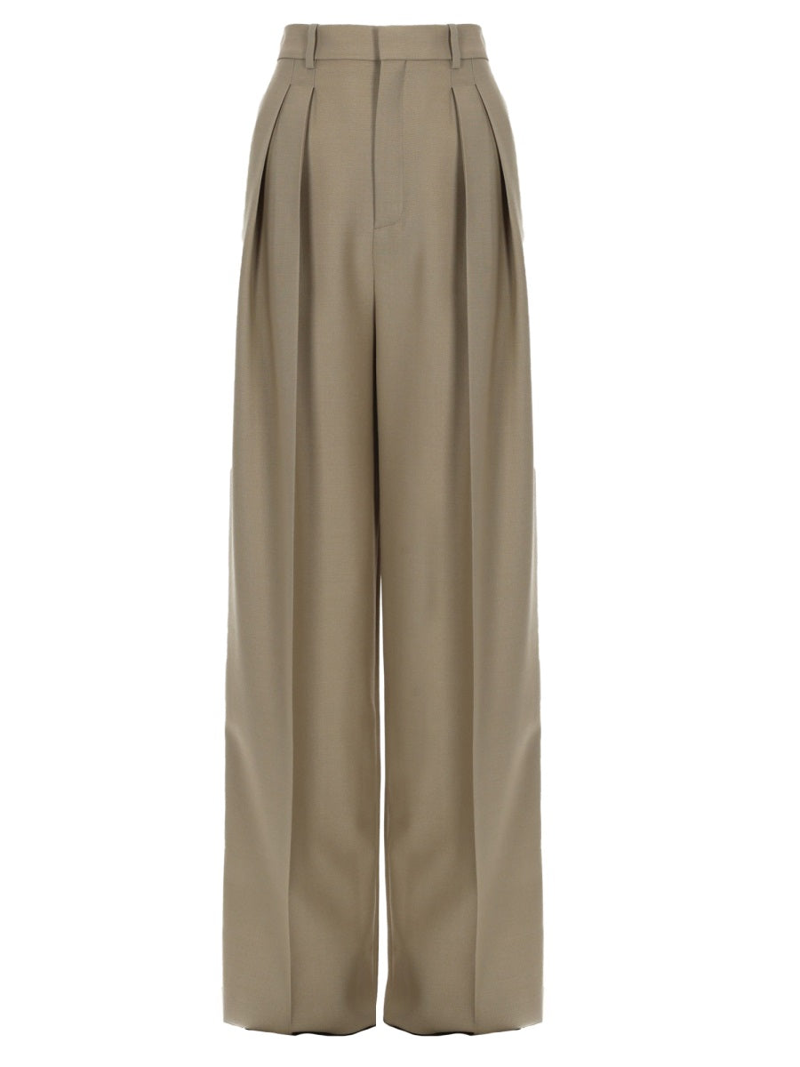 Saint Laurent Women Pantalone Sartoriale In Lana E Seta SAINT LAURENT