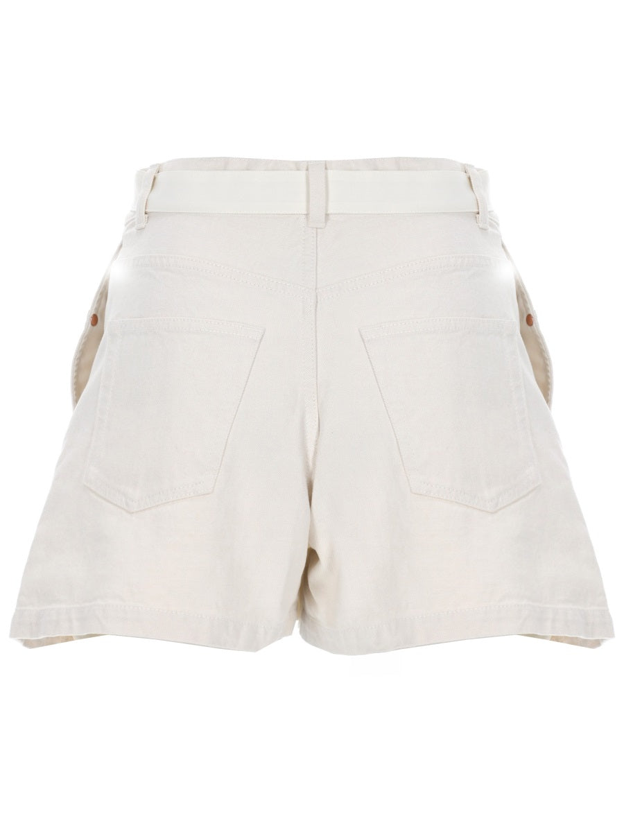 Sacai Women Shorts Con Dettagli In Denim SACAI