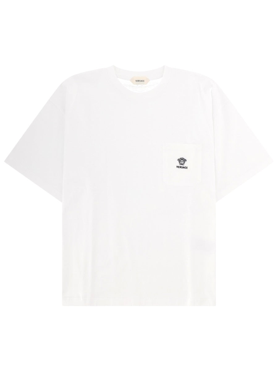 Versace Men T-Shirt Con Taschino E Logo VERSACE