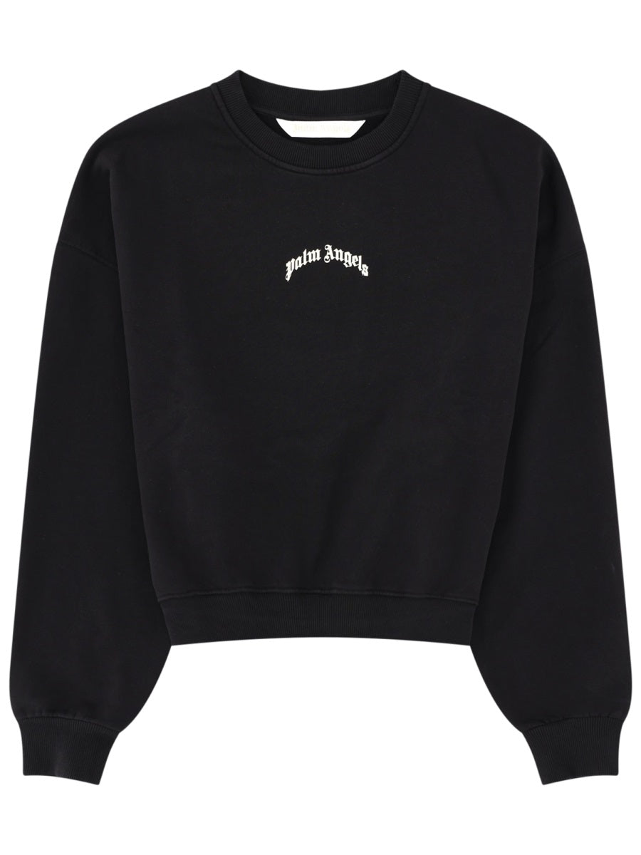 Palm Angels Women Felpa Crop Con Logo PALM ANGELS