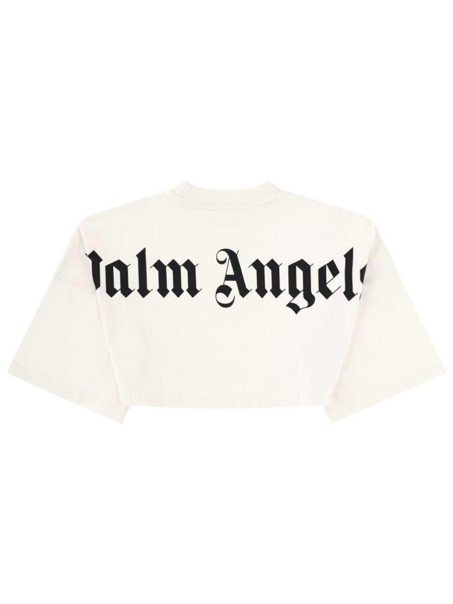 Palm Angels Women T-Shirt Crop Con Logo PALM ANGELS
