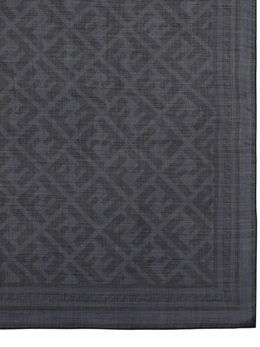 Fendi Men Bandana In Seta E Lana Con Motivo "Ff" FENDI