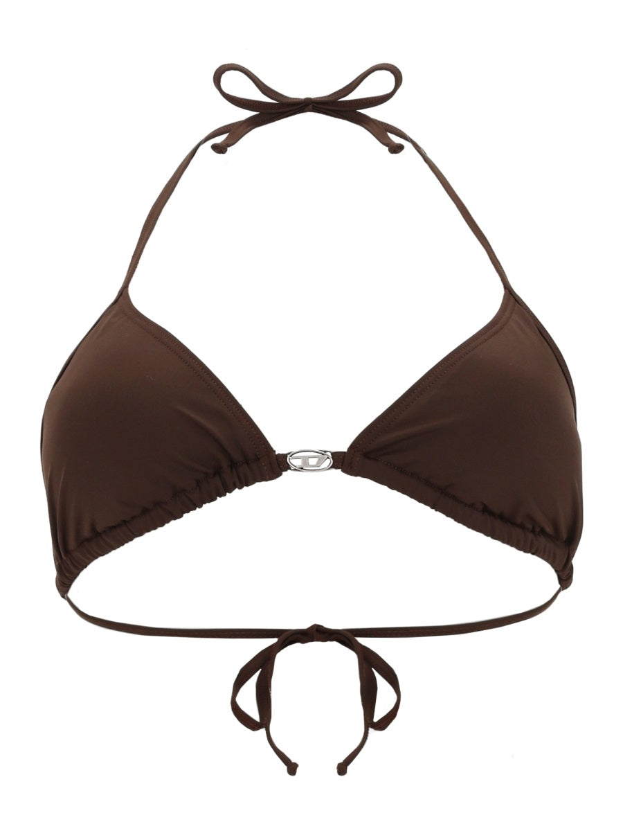 Diesel Women Top Bikini In Nylon Con Chiusura A Laccetti DIESEL