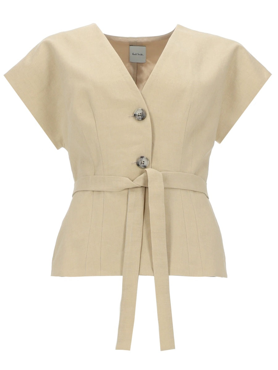 Paul Smith Women Top In Lino Con Cintura PAUL SMITH
