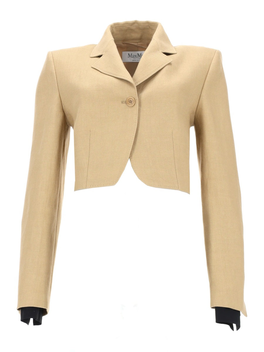 Max Mara Women Giacca Crop In Diagonale Di Lino MAX MARA