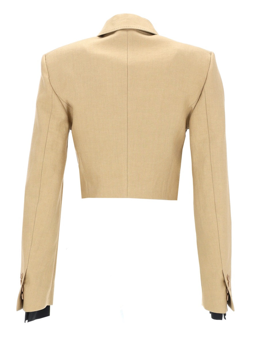 Max Mara Women Giacca Crop In Diagonale Di Lino MAX MARA