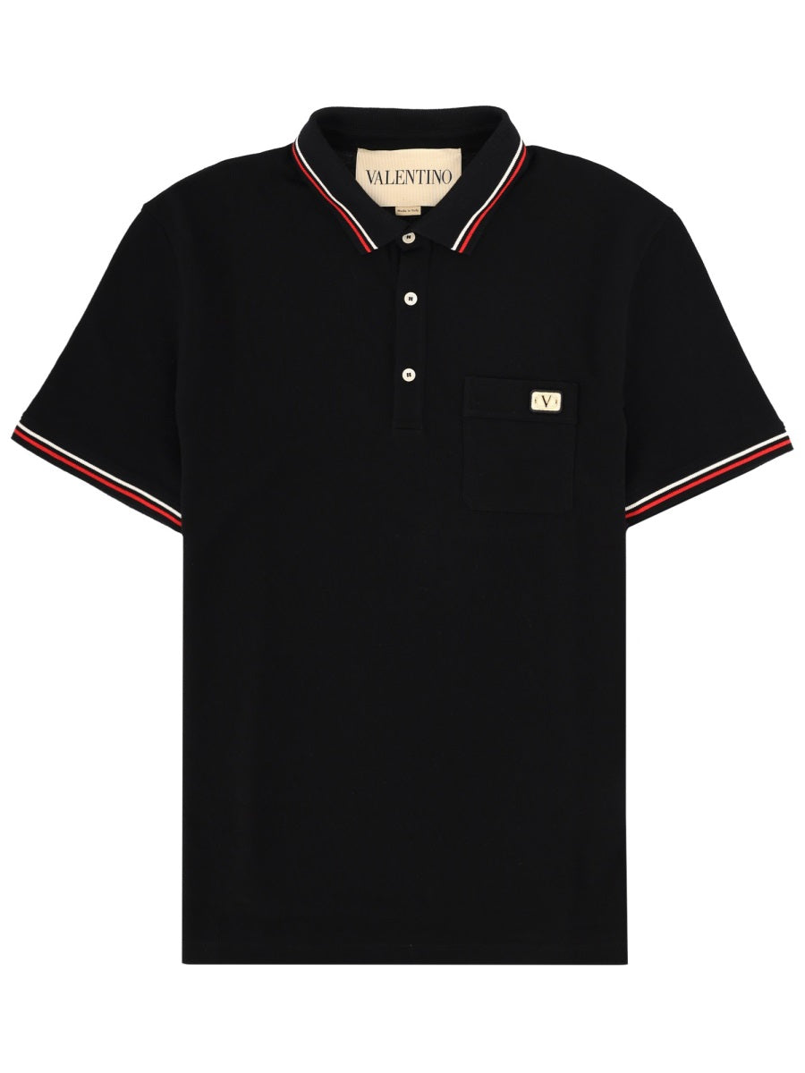 Valentino Men Polo Con Patch Logo VALENTINO