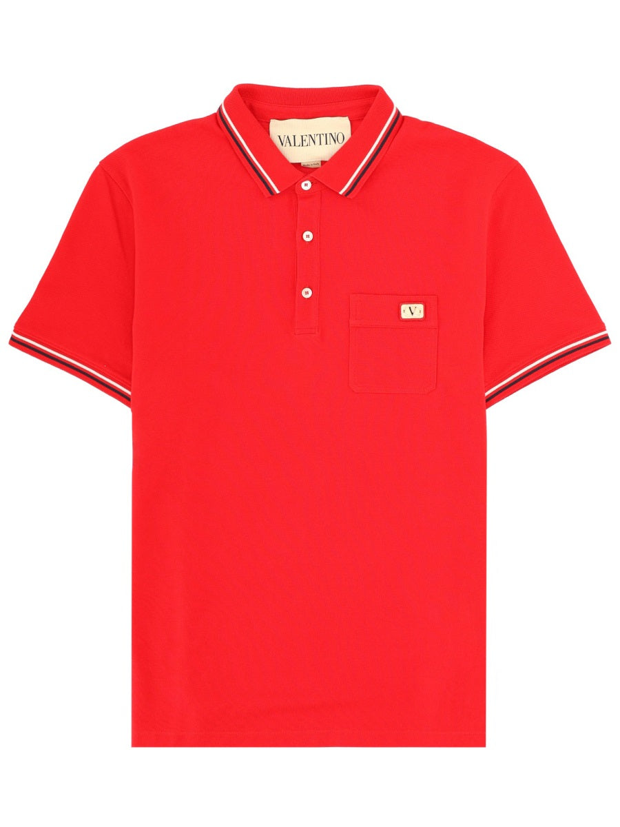 Valentino Men Polo Con Patch Logo VALENTINO
