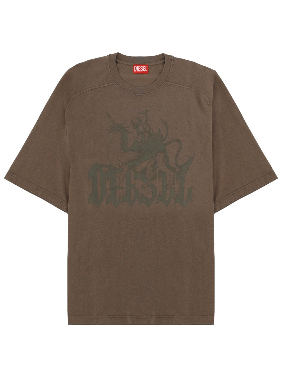 Diesel Men T-Shirt "Jussi" Con Logo DIESEL