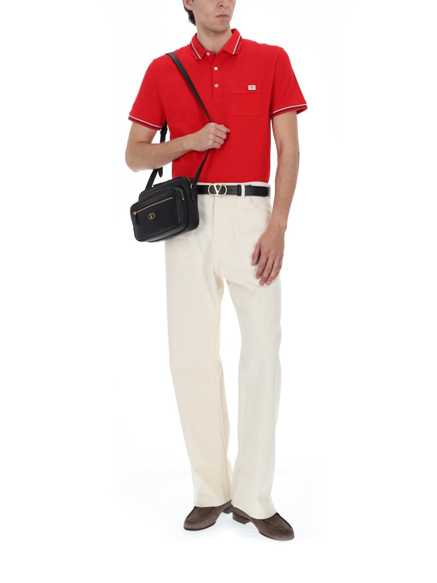 Valentino Men Polo Con Patch Logo VALENTINO
