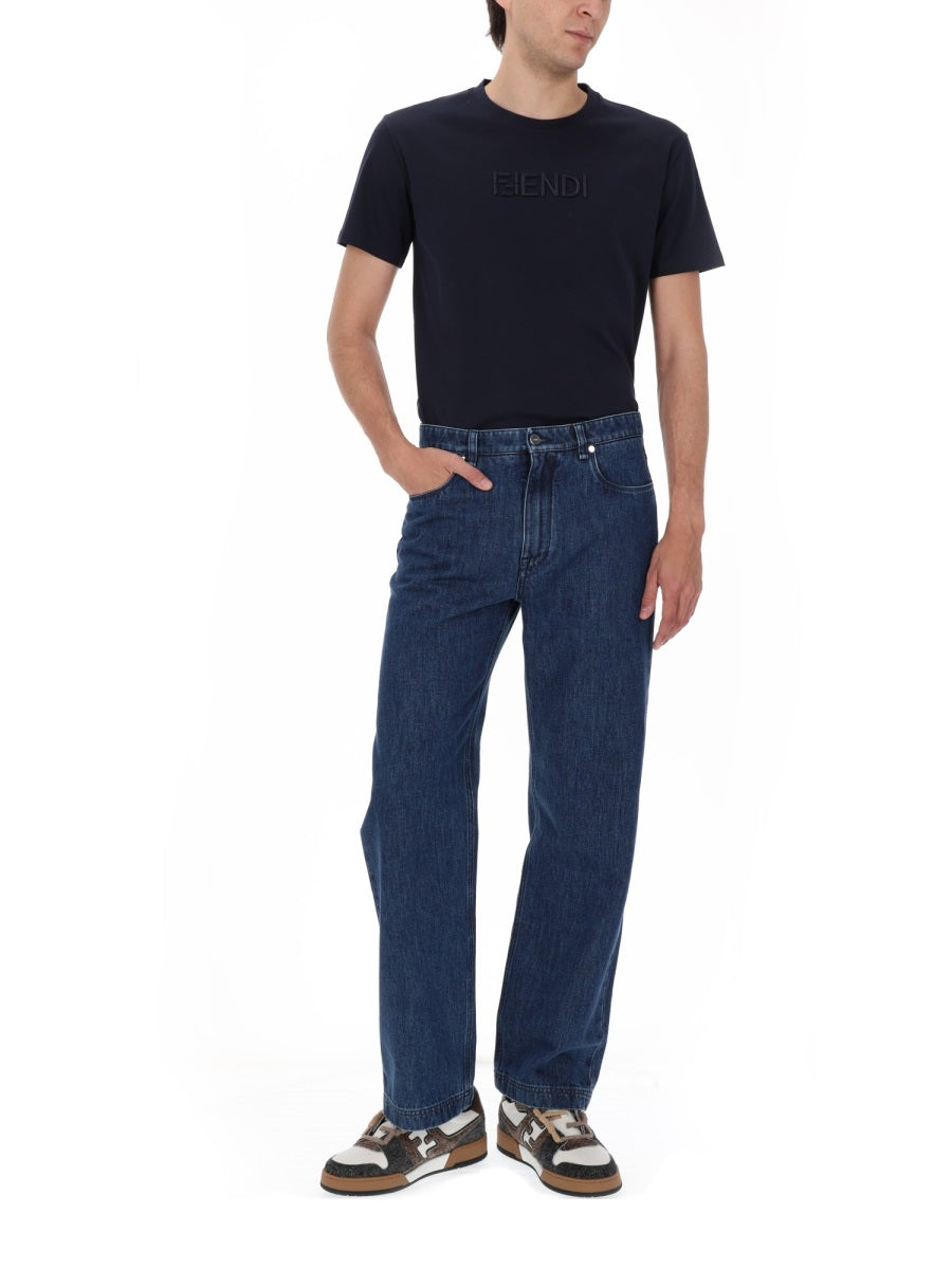 Fendi Men T-Shirt Con Logo 3D FENDI
