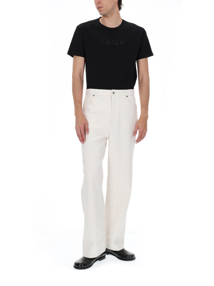 Fendi Men T-Shirt Con Logo 3D FENDI