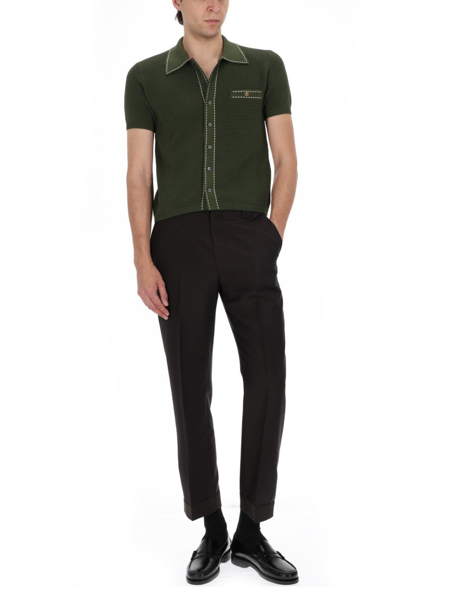 Versace Men Pantalone In Lana E Mohair VERSACE