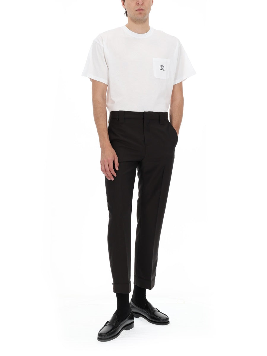 Versace Men T-Shirt Con Taschino E Logo VERSACE