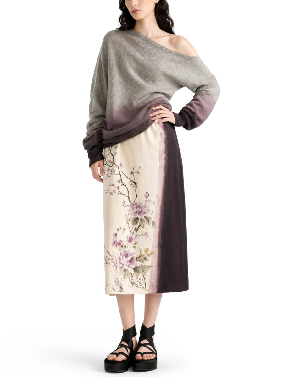 Dior Women Printed Midi Skirt CHRISTIAN DIOR