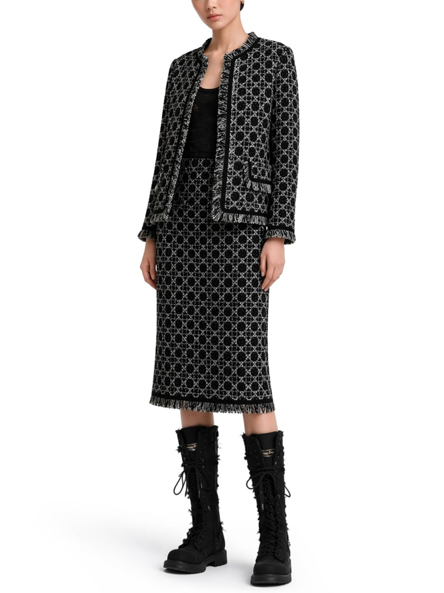 Dior Women "Macrocannage" Midi Skirt CHRISTIAN DIOR
