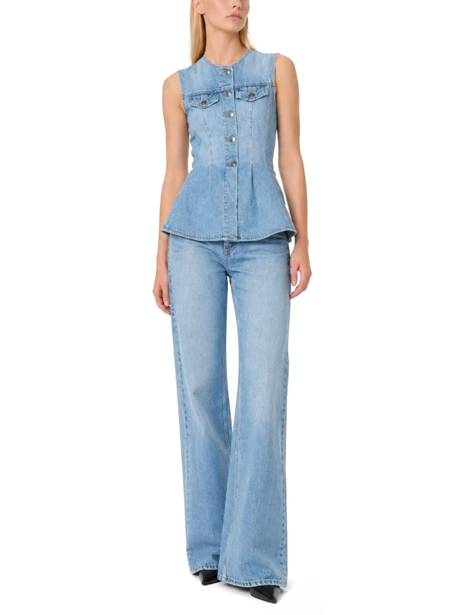 Rotate Women Denim Top ROTATE