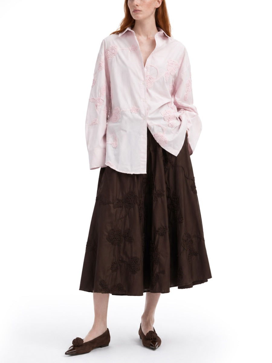 Rotate Women Oversized Shirt With Floral Details ROTATE