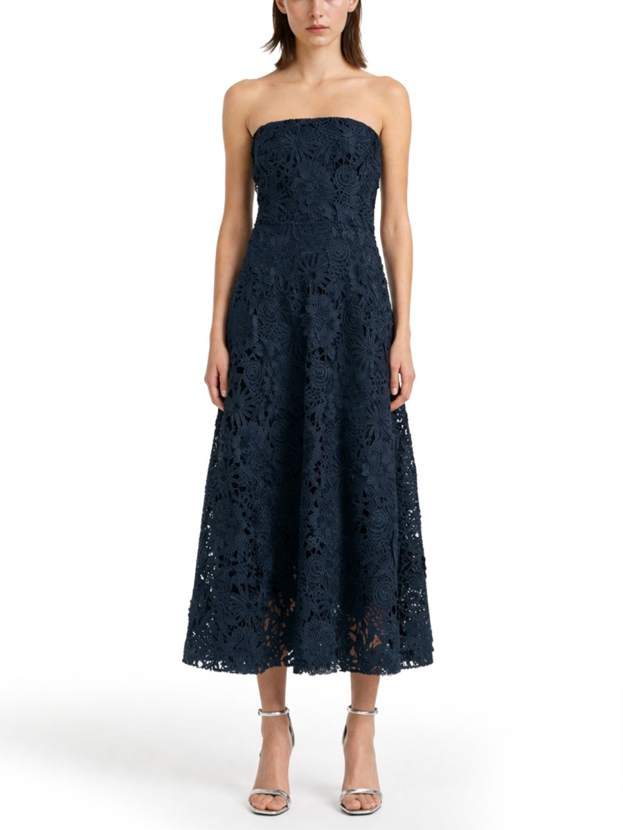 Rotate Women 3D Lace Midi Dress ROTATE