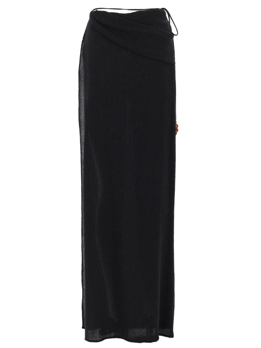 Magda Butrym Women Gonna Lunga "Wrap" Drappeggiata Con Perline MAGDA BUTRYM