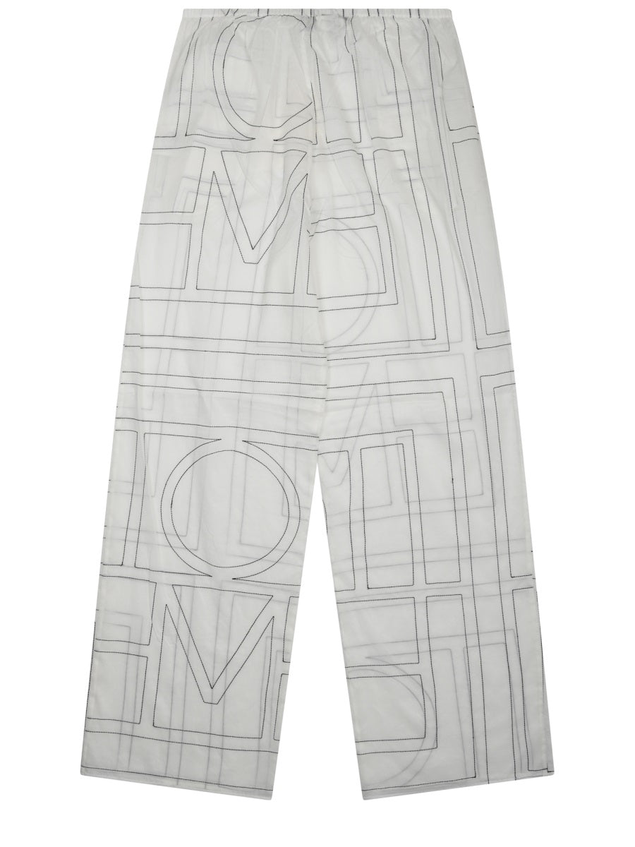 Toteme Women Pantalone Con Ricamo Monogram TOTEME