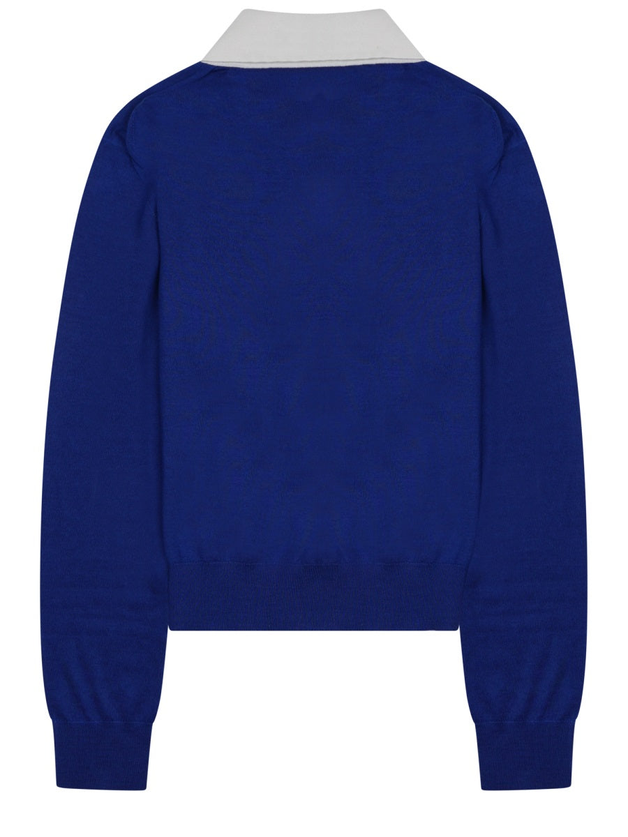 Celine Women Maglia Stile Polo In Cashmere Sottile E Seta CELINE