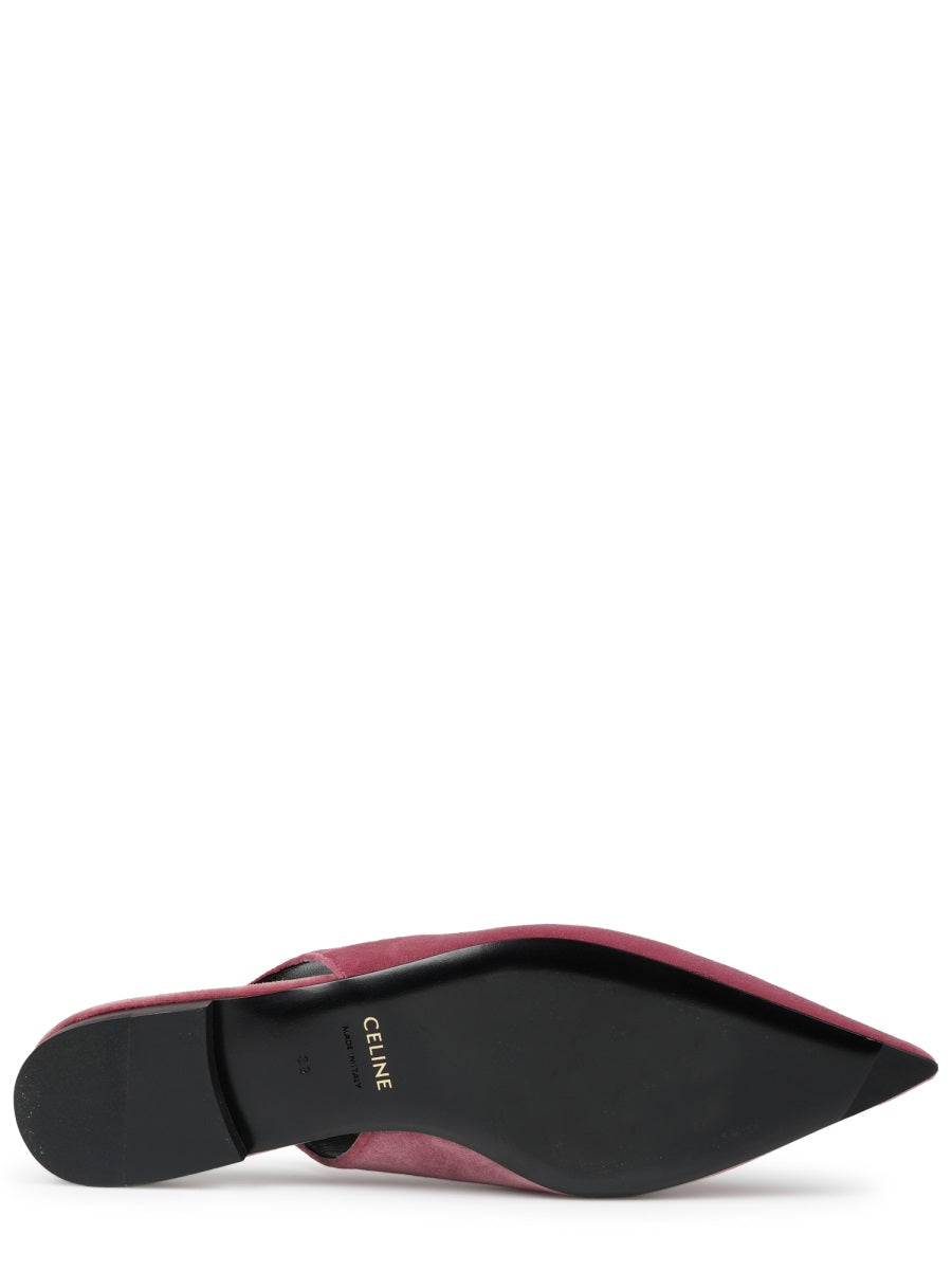 Celine Women Alma Triomphe Velvet Flat Slingback 05 CELINE