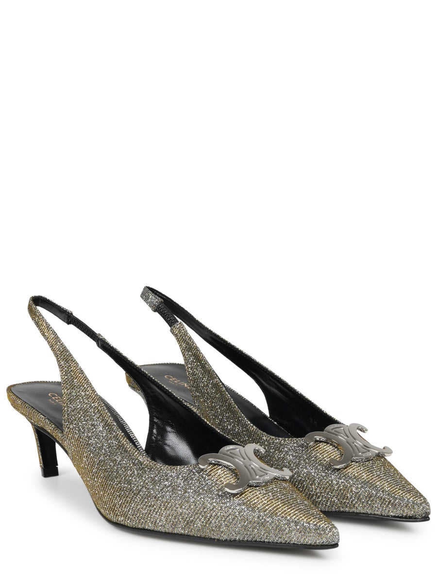 Celine Women Alma Triomphe Iridescend Slingback 50 CELINE