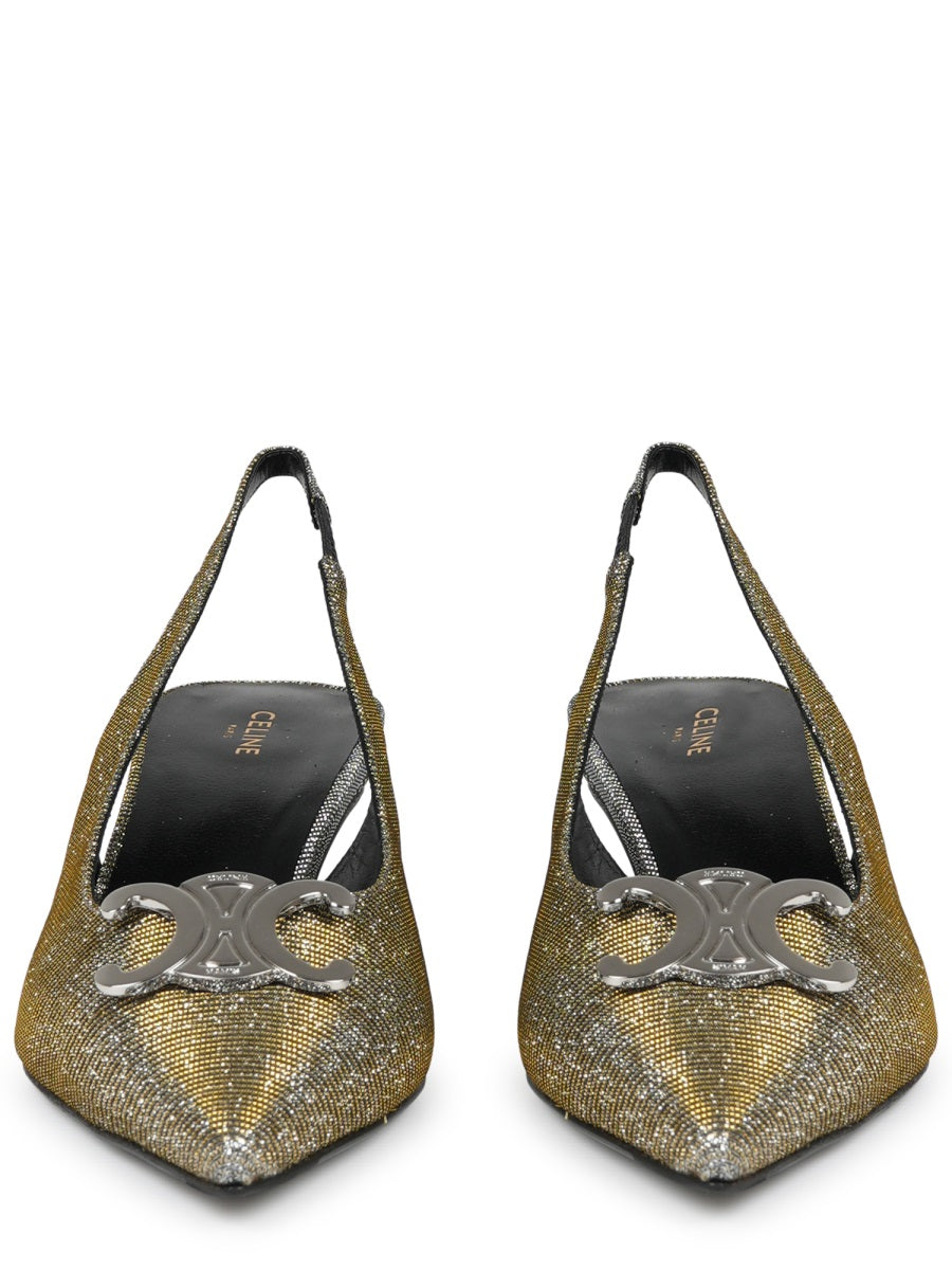 Celine Women Alma Triomphe Iridescend Slingback 50 CELINE