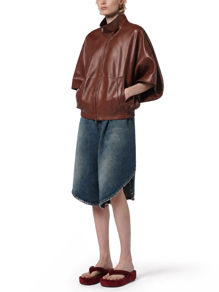 Balenciaga Women Giacca In Pelle Con Zip BALENCIAGA
