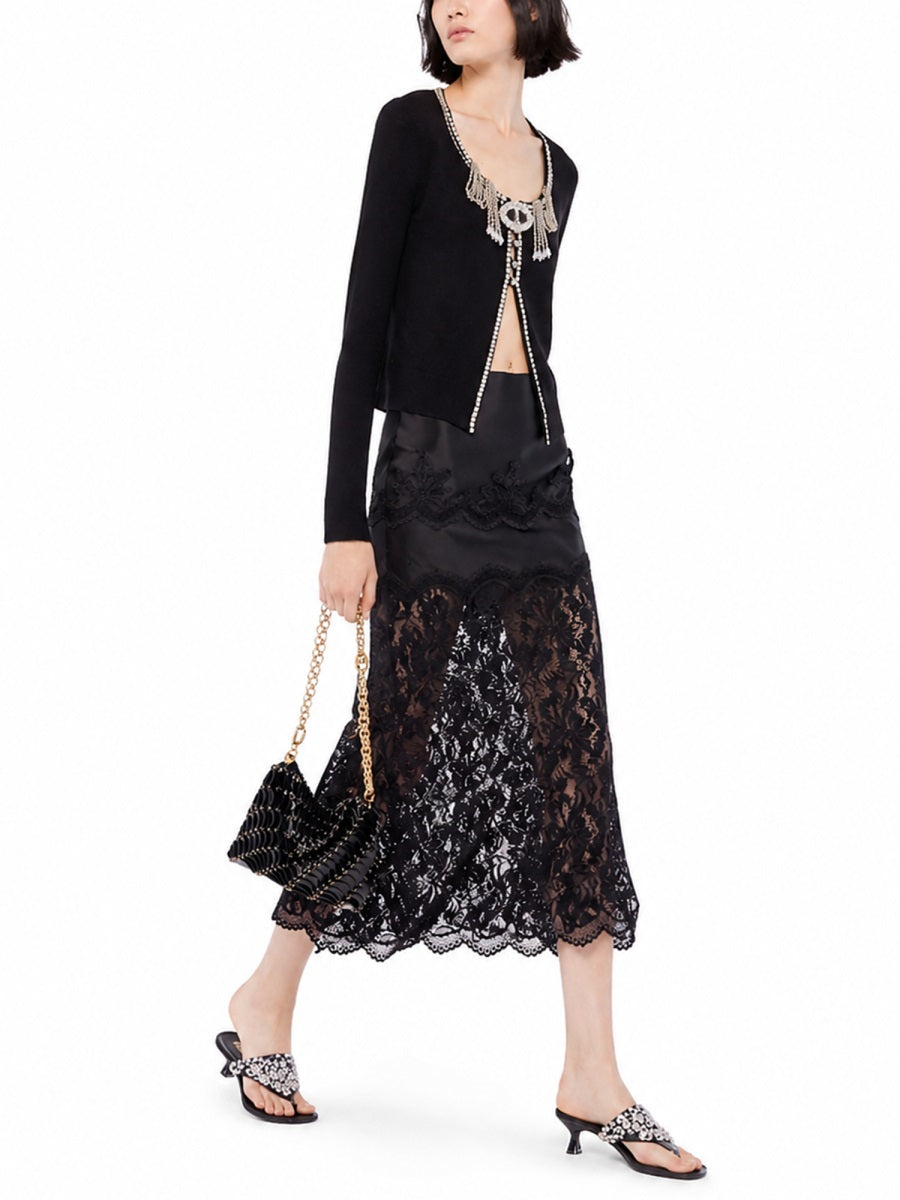 Rabanne Women Gonna Midi In Pizzo PACO RABANNE