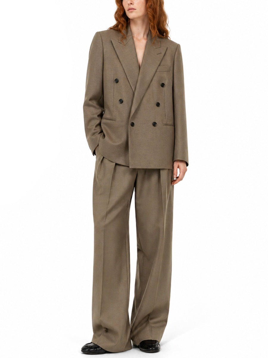 Saint Laurent Women Pantalone Sartoriale In Lana E Seta SAINT LAURENT