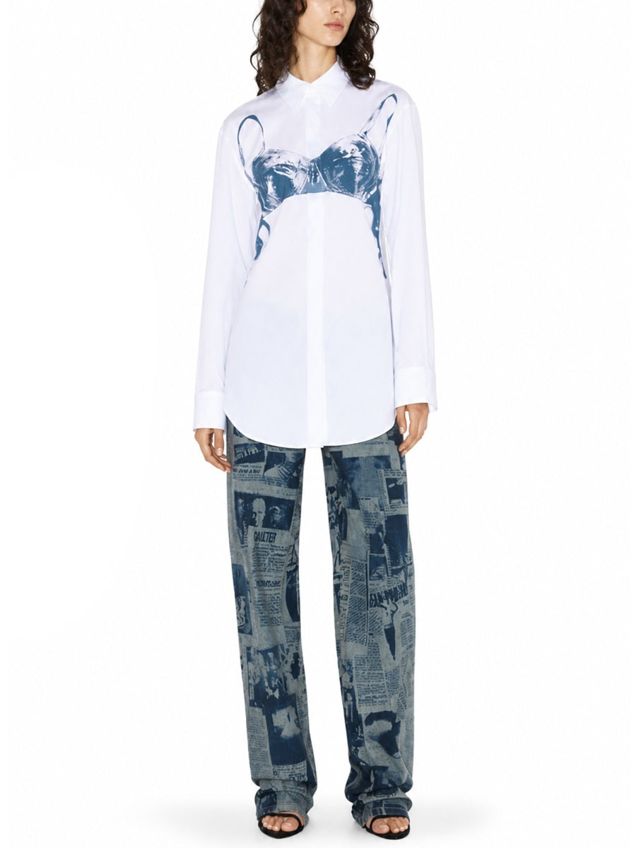 Jean Paul Gaultier Women "Scanned Bra" Print Shirt JEAN PAUL GAULTIER