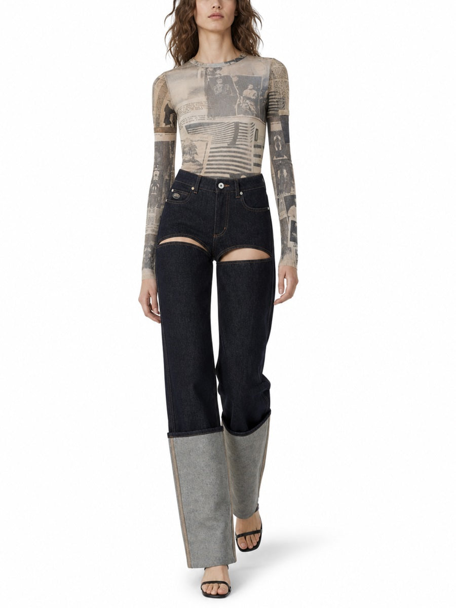 Jean Paul Gaultier Women Pants With Cuts JEAN PAUL GAULTIER