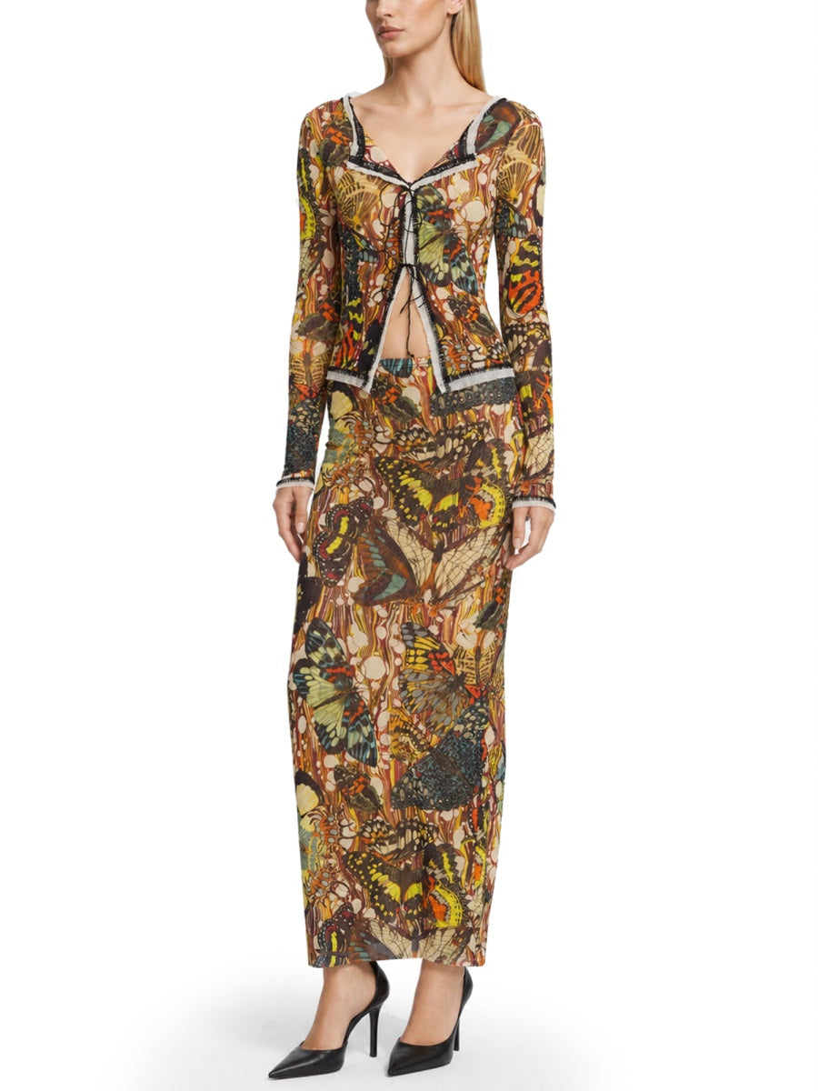 Jean Paul Gaultier Women Long Skirt With "Bow Tie" Print JEAN PAUL GAULTIER