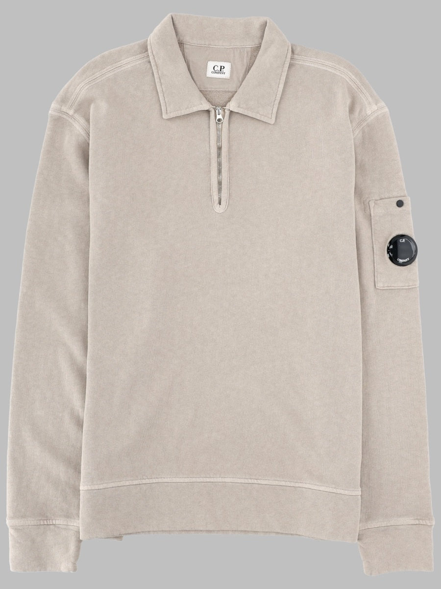 C.P. Company Men Felpa Con Colletto Polo E Zip C.P. COMPANY