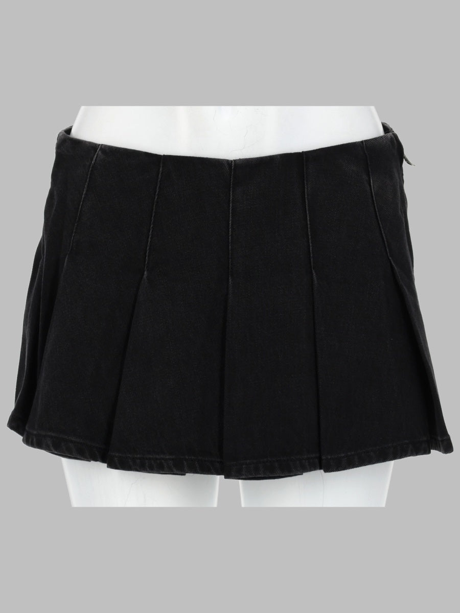 Diesel Women Skort A Pieghe In Denim DIESEL