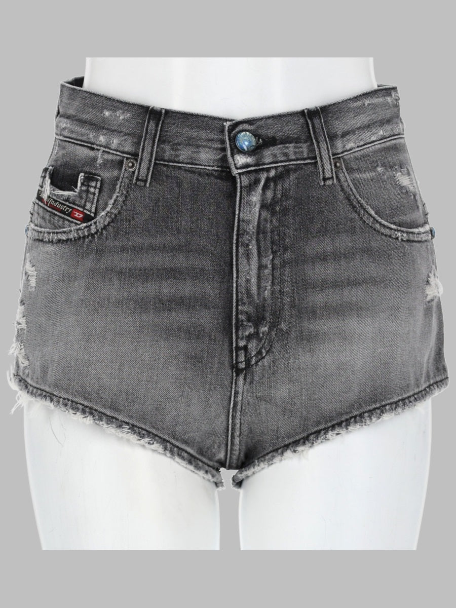 Diesel Women Shorts In Denim Con Orli Sfrangiati DIESEL