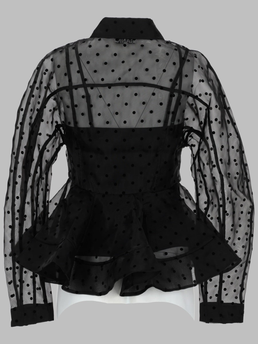 Ganni Women Camicia "Peplum" In Organza GANNI