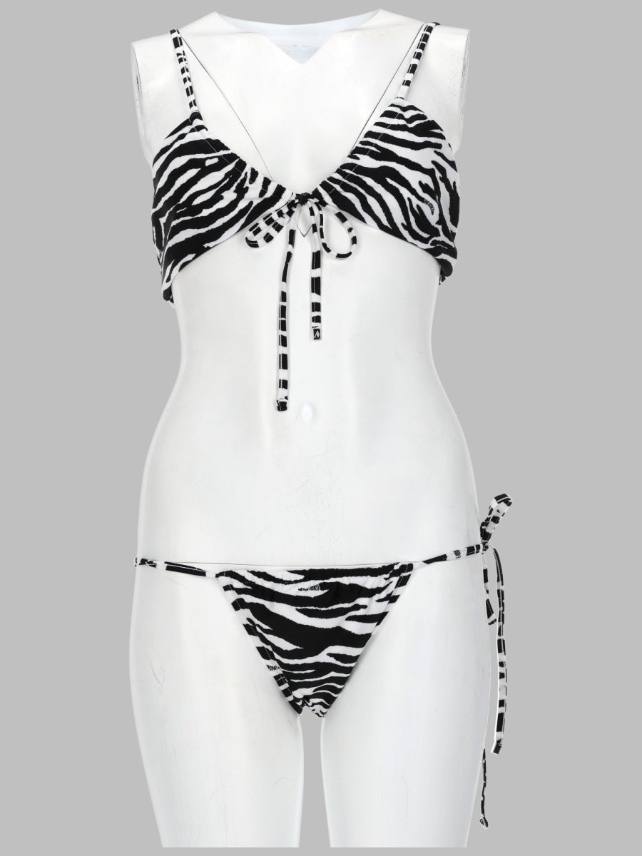 The Attico Women Bikini "Il Primo Bagno" Con Stampa Animalier THE ATTICO