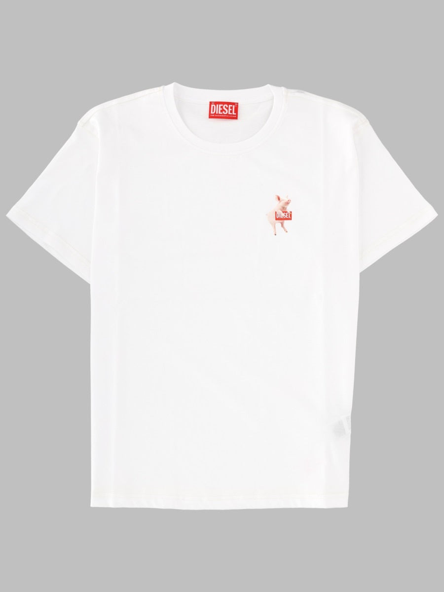 Diesel Women T-Shirt In Cotone Con Stampa Logo DIESEL