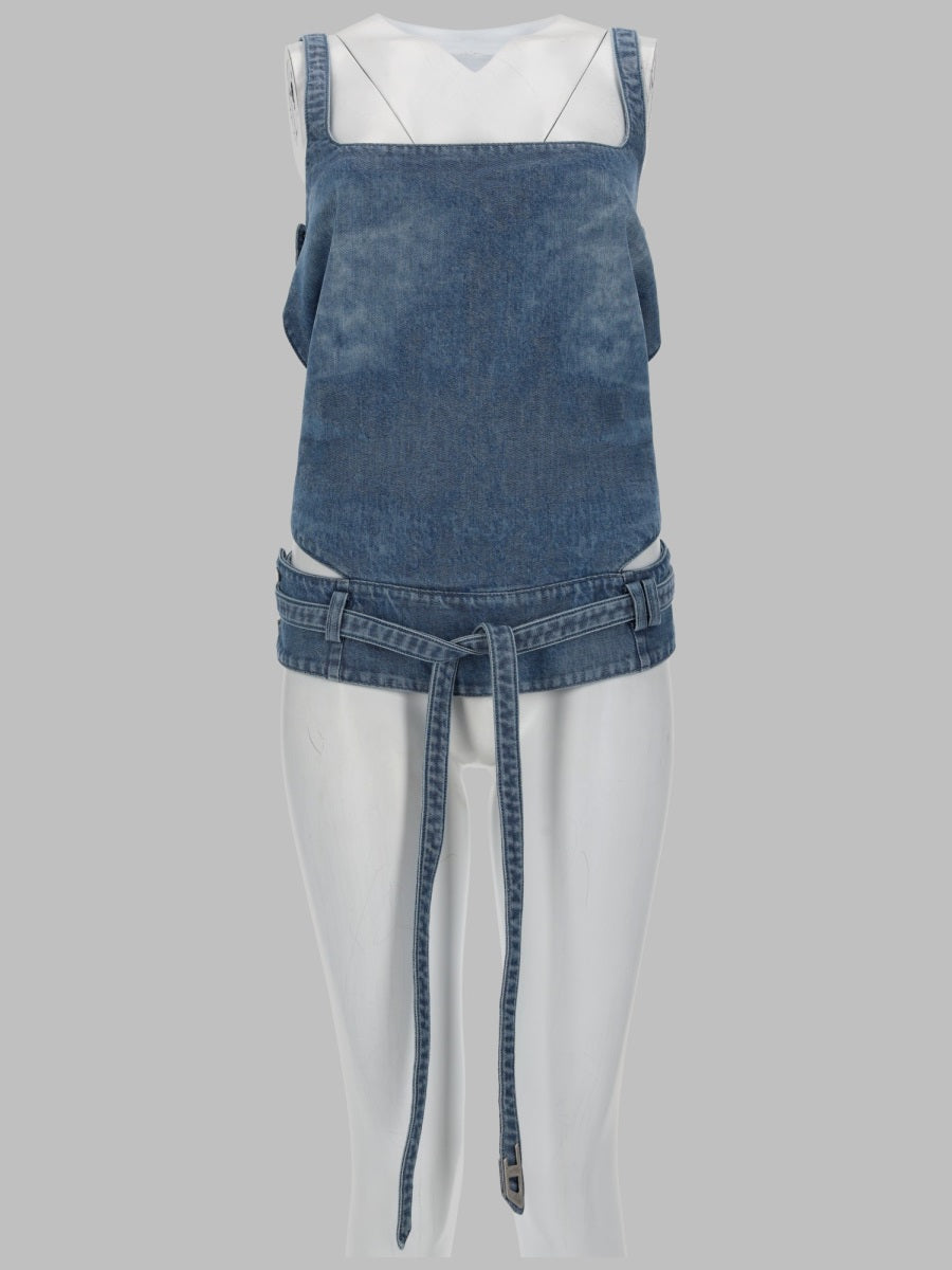 Diesel Women Top "De-Sayra" In Denim DIESEL