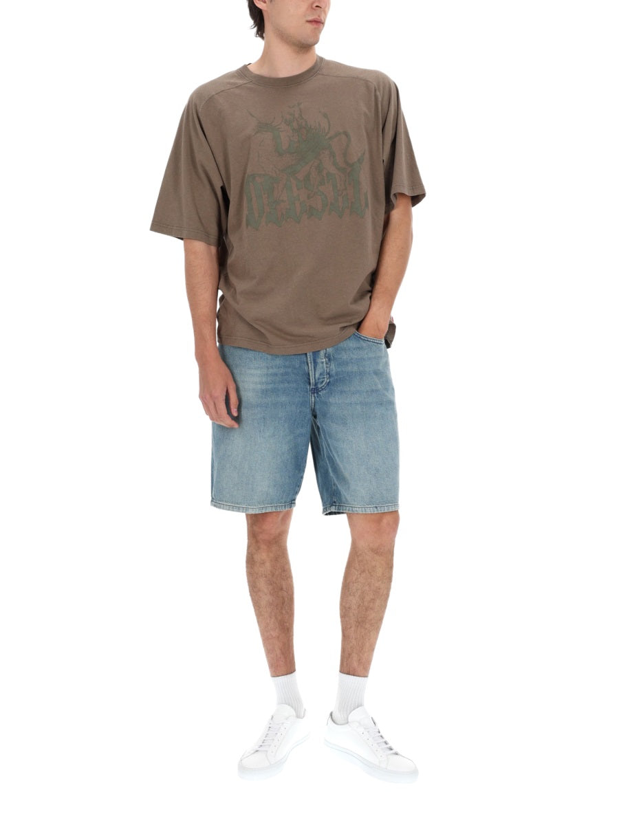 Diesel Men Shorts In Denim DIESEL