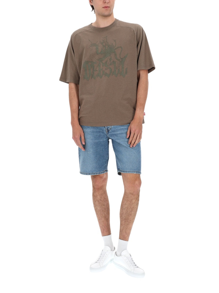 Diesel Men Shorts In Denim DIESEL