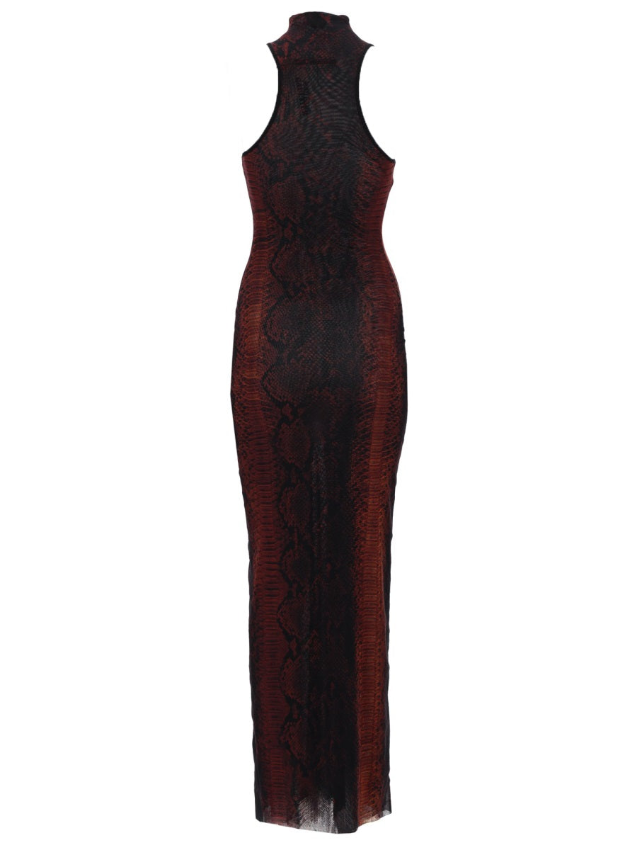 Jean Paul Gaultier Women Abito Lungo Con Stampa Pitone JEAN PAUL GAULTIER