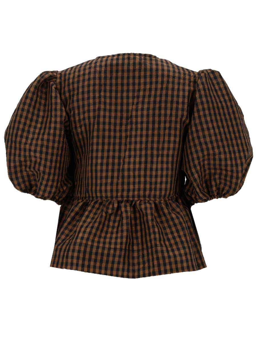 Ganni Women Blusa "Peplum" In Taffetà GANNI