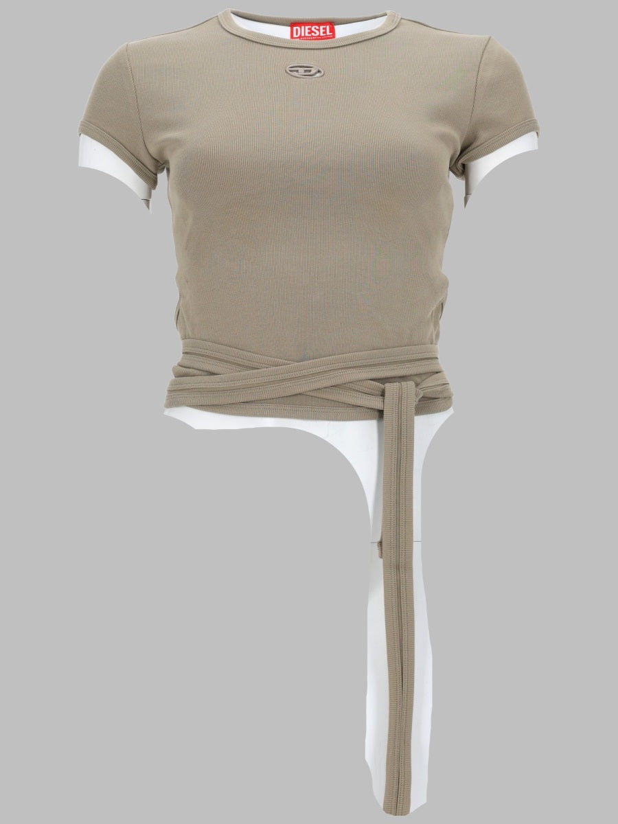 Diesel Women T-Shirt A Costine Con Lacci DIESEL