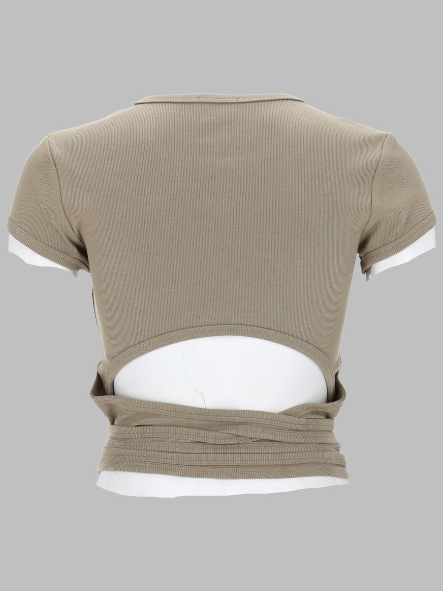 Diesel Women T-Shirt A Costine Con Lacci DIESEL